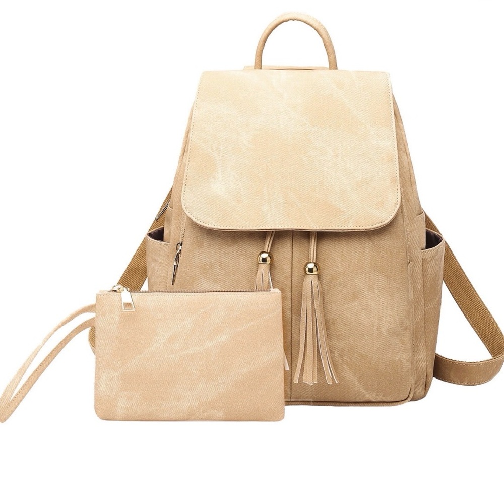 Beautiful Leather Backpack and Pouch Set NWT Festival, Concerts, and shows